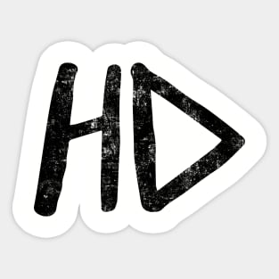 HD (Black Grunge) Sticker